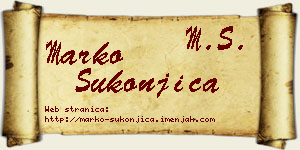 Marko Sukonjica vizit kartica